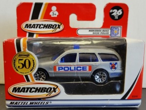 Mercedes Benz E4 20 Police Matchbox. Mattel Wheels. Sealed (New).